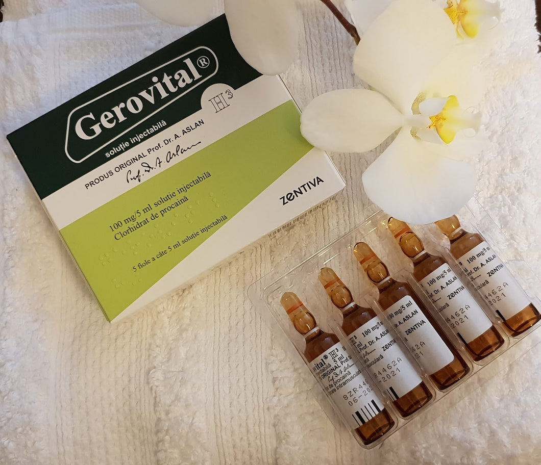 Original Romanian GEROVITAL H3 Injections Dr Ana Aslan ZENTIVA - pack 5 boxes (25amp)